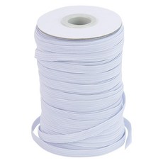 羅紋鬆緊帶捲 10mm x 100m, 1個, 白色