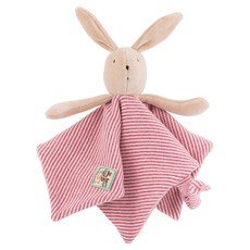 Moulin Roty 安撫巾, 歡樂家庭兔子 粉色, 1條