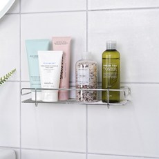 spider loc 免鑽孔簡約黏貼式不鏽鋼浴室置物架, 單一顏色