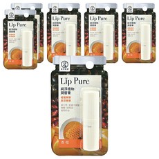 曼秀雷敦 純淨植物潤唇膏 香橙, 植物精華溫和保濕, 4g, 6支