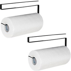 Saenghwalgongsik 基本款層架廚房紙巾架, 黑色, 2個