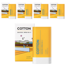 미샤 올 어라운드 세이프 블록 코튼 선스틱 SPF50+ PA++++, 17g, 5개