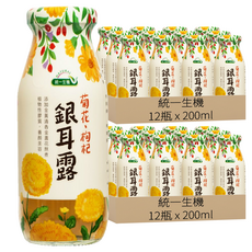 統一生機 菊花枸杞銀耳露, 200ml, 24瓶