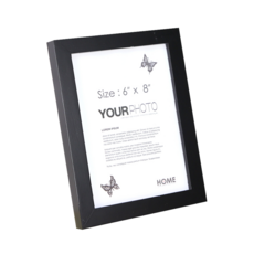 iINDOORS 北歐簡約實木相框 相紙尺寸6x8吋 2CM厚框, 18 x 23cm, 黑色, 1件