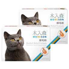 MORESON 木入森 貓咪排毛粉, 15包, 2g, 排毛, 2盒
