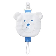 Fees BEBE 可拆式奶嘴防塵套夾 熊熊, 藍色, 1個