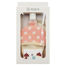 nIZio 小蘑菇平安收納袋-娃娃粉紅, 100%棉, 台灣製, 13cm x 9cm, 0歲以上適用, 1個