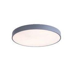 北歐馬卡龍 LED遙控調光調色臥室吸頂燈, 54W, 寬50公分, 高5公分, 白光/黃光/自然光/小夜燈, 110-220V, 灰色