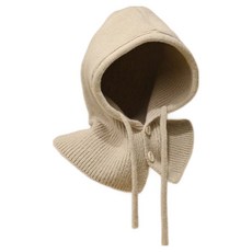 Parajuni 冬季保暖頸圍一體式巴拉克拉法帽運動帽 HJ0844, 米色, 1個