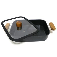 Kitchen-Art Porte IH 電磁爐適用陶瓷塗層方形火鍋, 27cm, 混合色, 1個