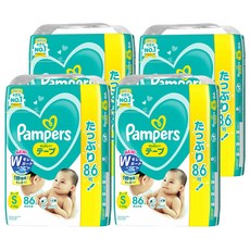 Pampers 幫寶適 日本境內版 超薄乾爽黏貼型尿布 4~8kg, S, 344片