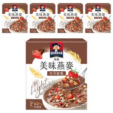 QUAKER 桂格 美味燕麥 可可鮮苺, 232g, 5盒