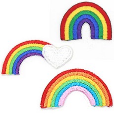 熱燙刺繡布貼, 1套, 彩虹