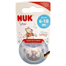 NUK 迪士尼矽膠安撫奶嘴, 6-18個月, 一般型, 2號, 迪士尼, 1個