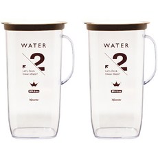 Xeonic 附把手方形水瓶, 棕色, 2L