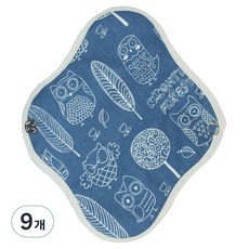 위즐리 방수 면 팬티라이너 티니네이비, 미니, 1개입, 9개