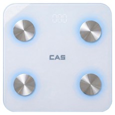 카스 LED 백라이트 스마트 체지방 체중계, 화이트, 1개, BFA-S20