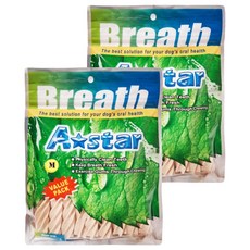 A star 亮白螺旋五星棒 維持清新口氣, 薄荷, 240g, 2包