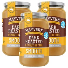 메이버스 다크로스티드 스무스 피넛버터 구운땅콩99.3, 375g, 3개