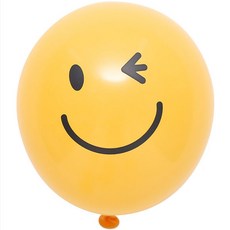 joyparty 眨眼微笑氣球 13cm, 50個, 黃色