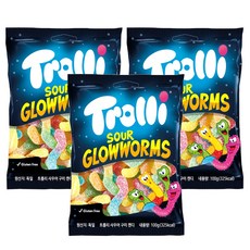 트롤리 사우어글로우웜즈, 100g, 3개