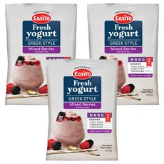 EasiYo 希臘 優格粉 野莓果粒, 紐西蘭原裝進口, 含百億乳酸菌, 需搭配優格機使用, 240g, 1包, 3包