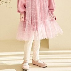 andiapple 女童款 魅力大坑條刷毛內搭褲