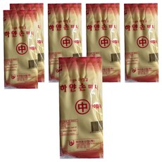 白手迷你橡膠手套, 象牙白, 60組, 中(M)