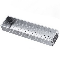 CCKO 穿孔不鏽鋼餐具收納盒 S號, 銀色, 1個