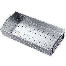 CCKO 穿孔不鏽鋼餐具收納盒 L號, 銀色, 1個