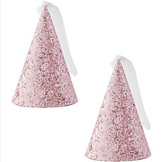 JOYPARTY 亮片面紗派對領, 2入, 粉色