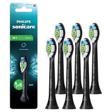 필립스 소닉케어 옵티멀 화이트 칫솔모 블랙 6p, HX6066/91, 1개