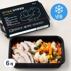 식스밀 닭가슴살 김치볶음밥 (냉동), 325g, 6개