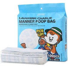 Laughing Charlie 寵物撿便袋 100入, 白色, 1組