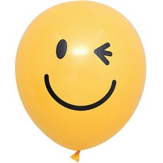 joyparty 眨眼微笑氣球 30cm, 30入, 黃色