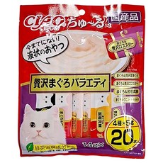 INABA CIAO 啾嚕 肉泥 SC-498, 鮪魚 + 奢華鮪魚&鮪魚 + 豪華龍蝦&鮪魚 + 日本真鯛&鮪魚 + 海膽 + 鰹魚 + 雞肉, 280g, 1袋