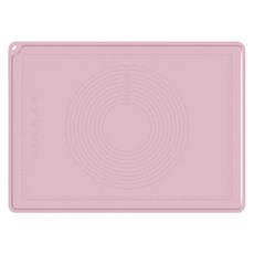 OMG 北歐風 抗菌級矽膠刻度烘焙墊/不沾和麵墊 櫻花粉, 1個