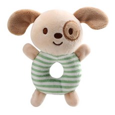 OceanBaby 嬰兒安撫手搖玩具 黑眼狗狗, 黑眼狗狗 多色, 1個