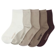 팬톤 여성용 중목 양말 5족 세트