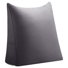 frante 腰部舒適柔軟防水床用三角靠背靠墊, 炭灰色