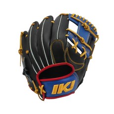 IKJ 內野手套 右投用 GR BP-2(BK/RB)CP, 黑色 + 寶藍色, 1個