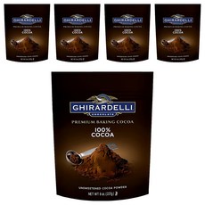 GHIRARDELLI 鷹牌無糖可可粉，優質烘焙，100% 可可, 227g, 1包, 5包