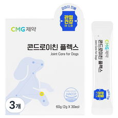 씨엠지제약 강아지 콘드로이친 플렉스 영양제, 3개, 뼈/관절강화, 30회분 3개, 뼈/관절강화, 30회분