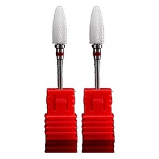陶瓷可卸式美甲磨頭 F, 紅色, 2個