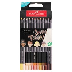 FABER-CASTELL 輝柏 膚色系 黑旋風極軟油性色鉛筆 116414, 1盒, 12色