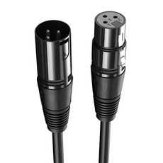 CORPRO 核心聯環 公對母 XLR高傳真卡農線/多設備音源延長線, 黑色, 3m, 1條