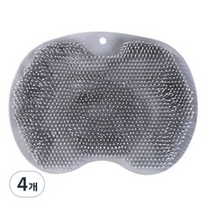 여니팩토리 미끄럼방지 풋브러쉬 패드 그레이, 1개입, 4개, 160g
