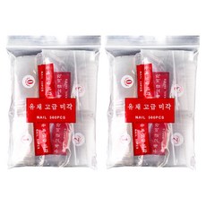 BARNA 扁平美甲片 500p, 透明, 2個