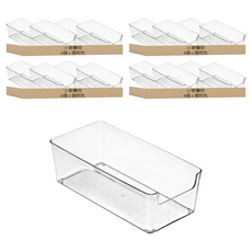 小麥購物 透明抽屜分類長盒 C318 小(19.6 x 9.5 x 6.5cm) 110g, 透明色, 16個