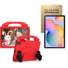 ARANG 平板電腦螢幕強化玻璃保護膜+EVA保護殼組, 紅色(手機殼)